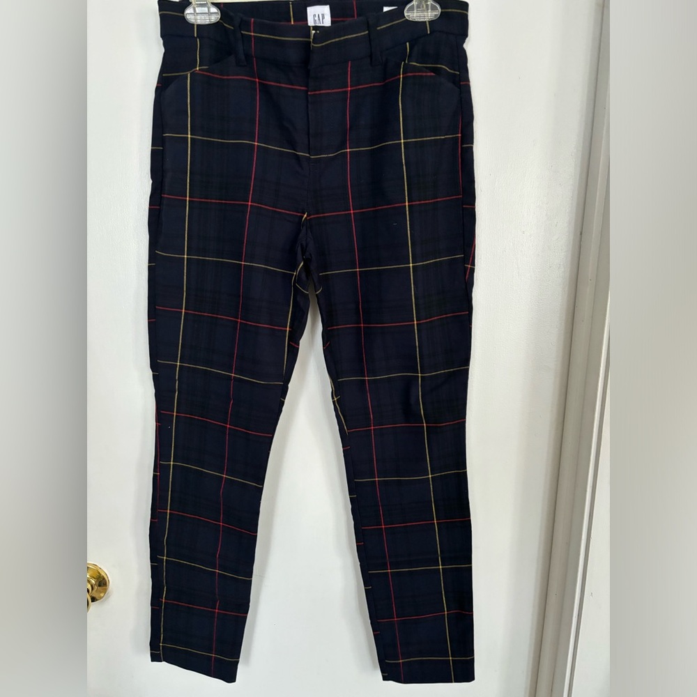 Gap, plaid signature skinny ankle pants , size 8